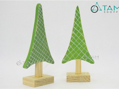 Cây thông Noel bằng gỗ nhỏ xinh để bàn Số 05